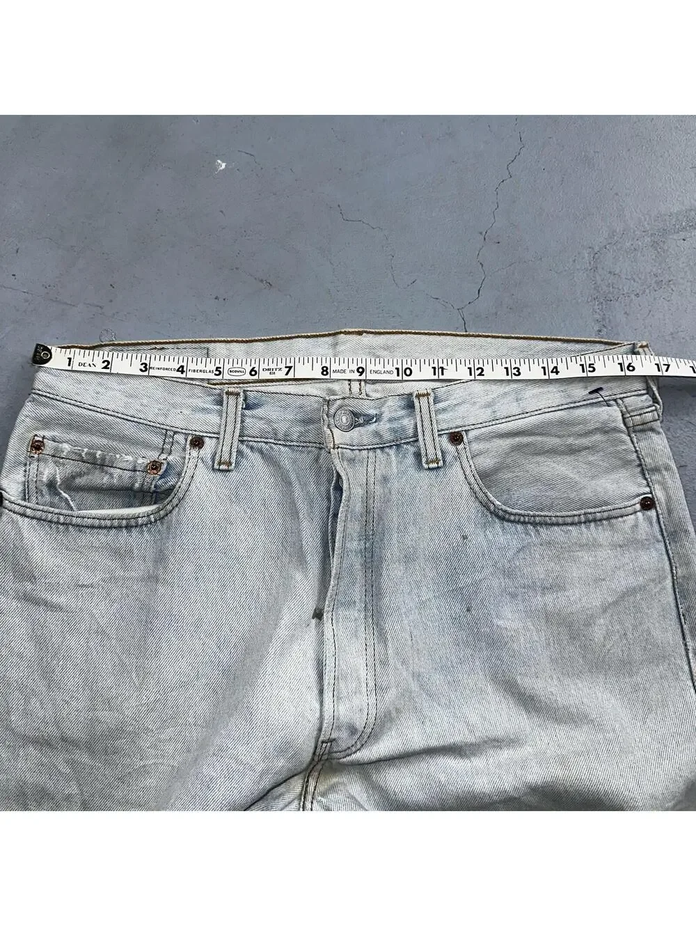 Levis 501 Vintage 90s Y2K XX Straight Leg Jeans Blue Light Wash 34x36 Act 33x31
